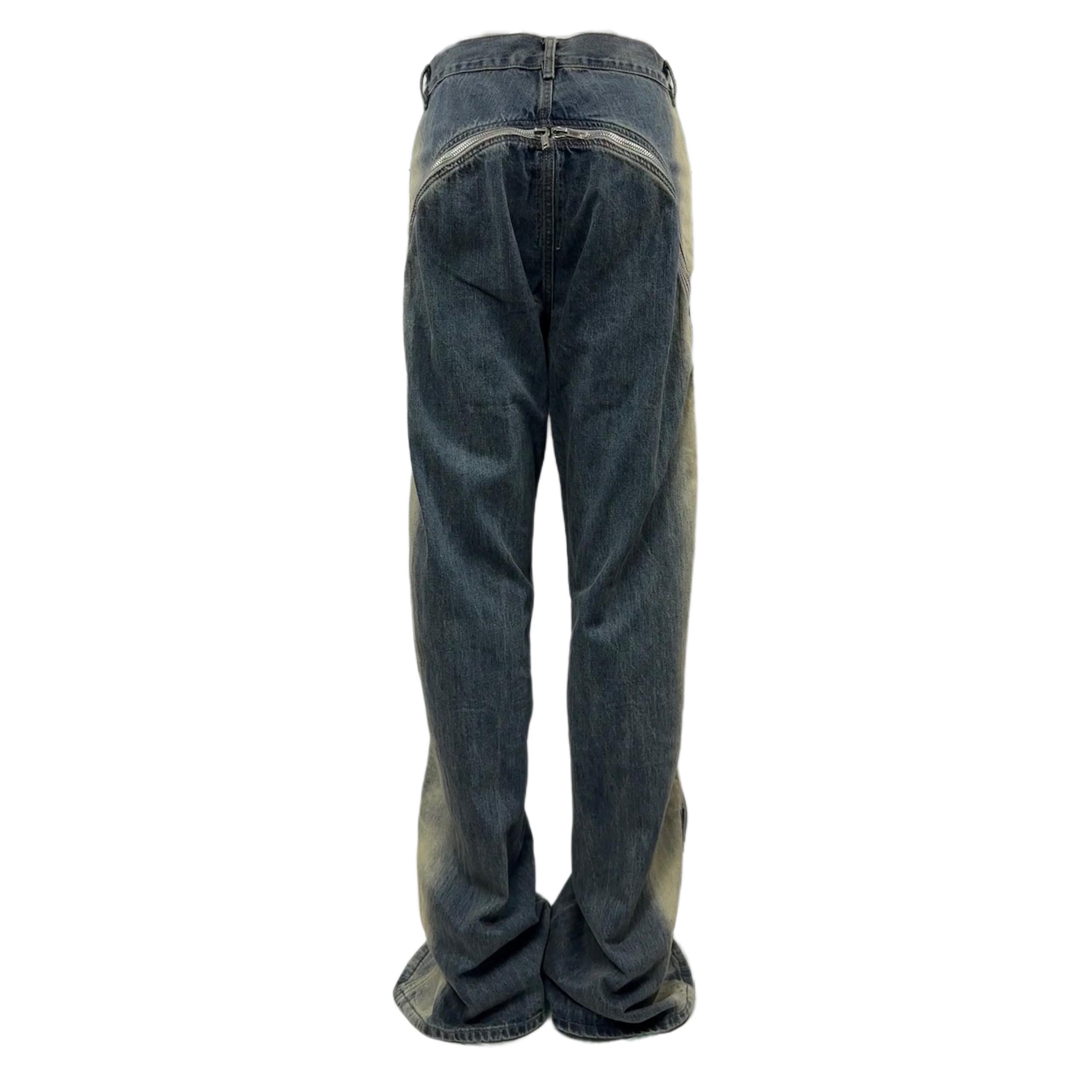 Rick Owens Blue Bolan Banana Straight-leg Flared Zip-embellished Jeans - 