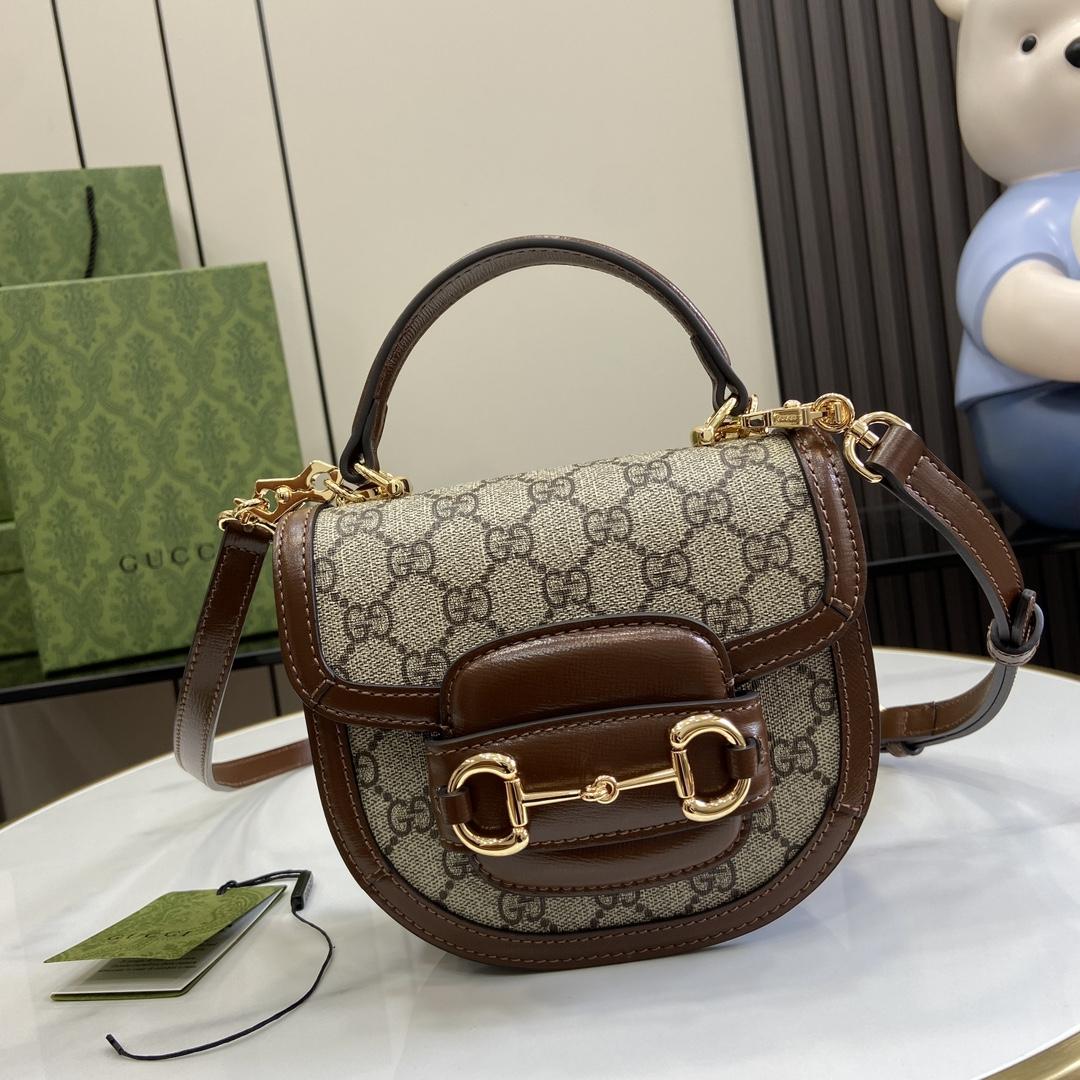Gucci Horsebit 1955 Mini Top Handle Bag - PerfectKickZ