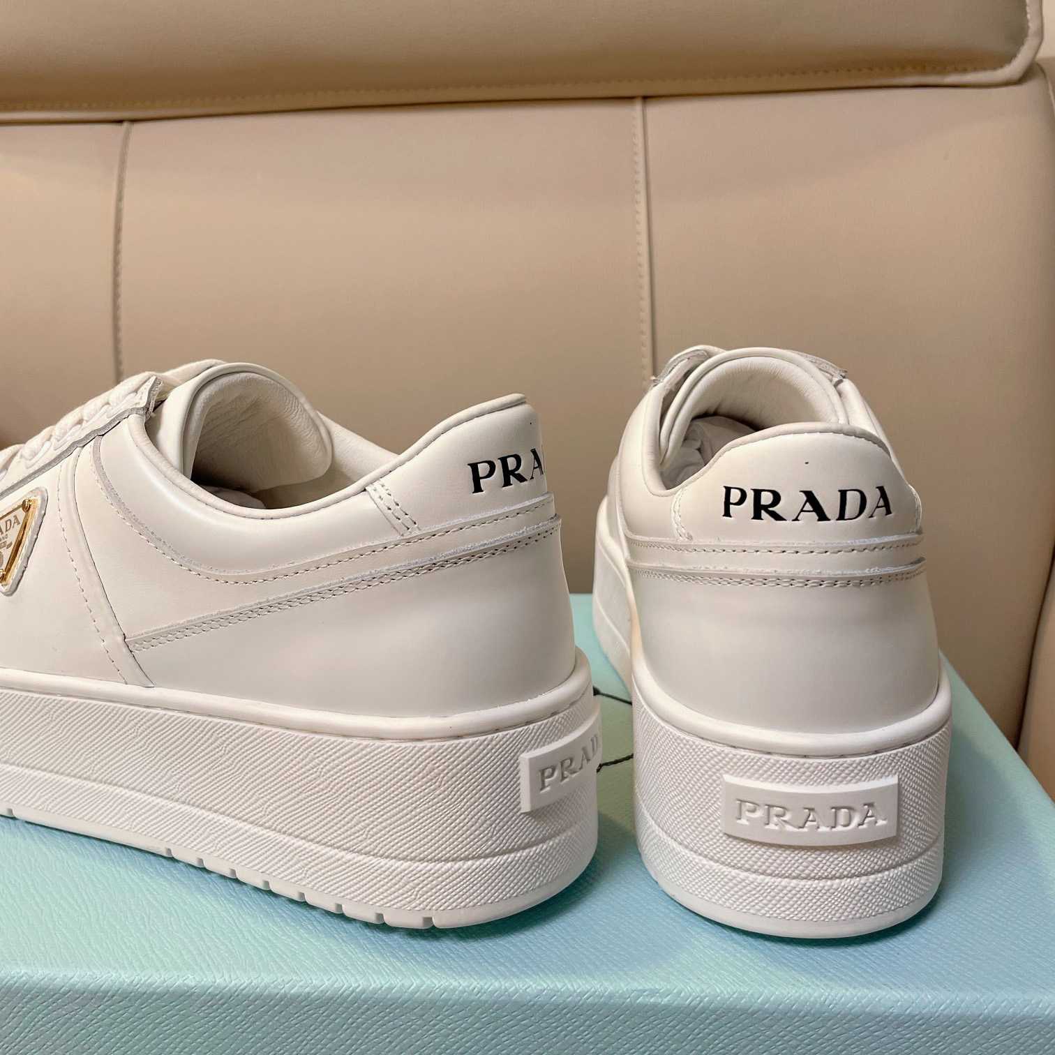Prada Downtown Bold Leather Sneakers - PerfectKickZ