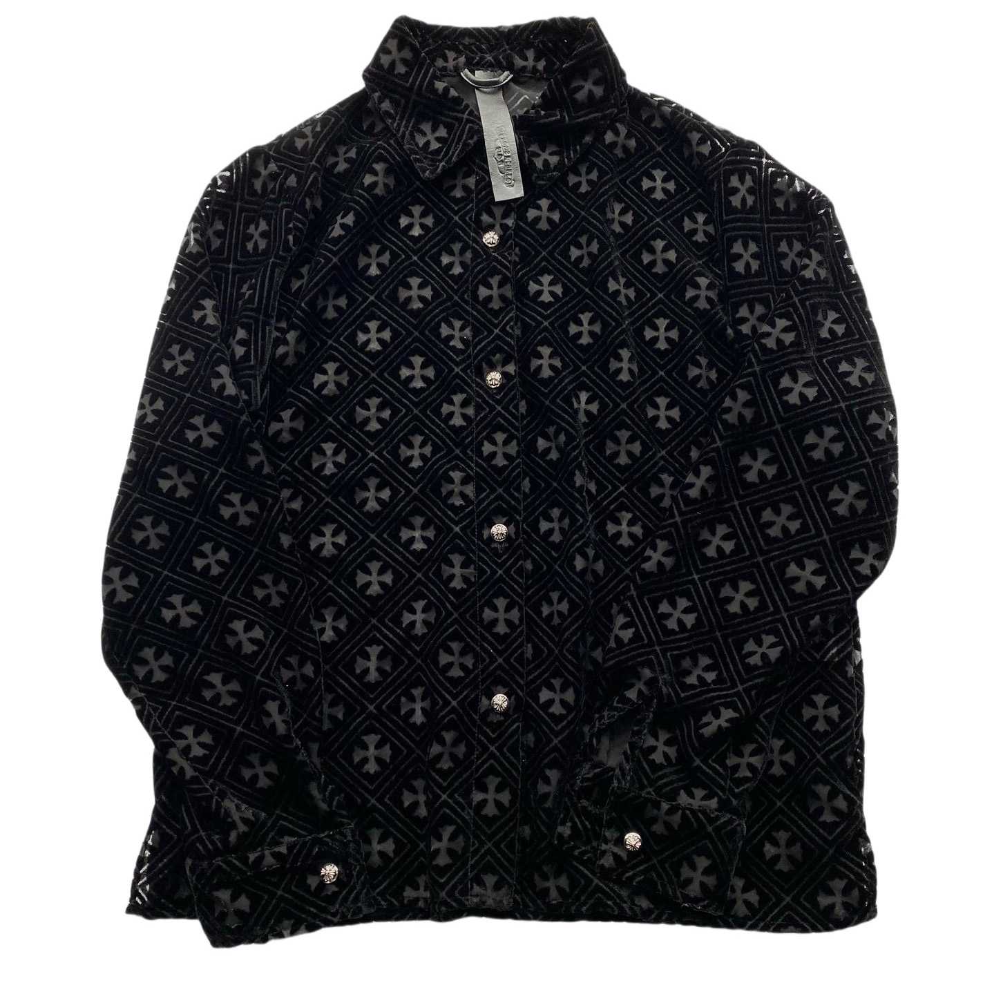Chrome Hearts Heart Button Down Shirts  - PerfectKickZ
