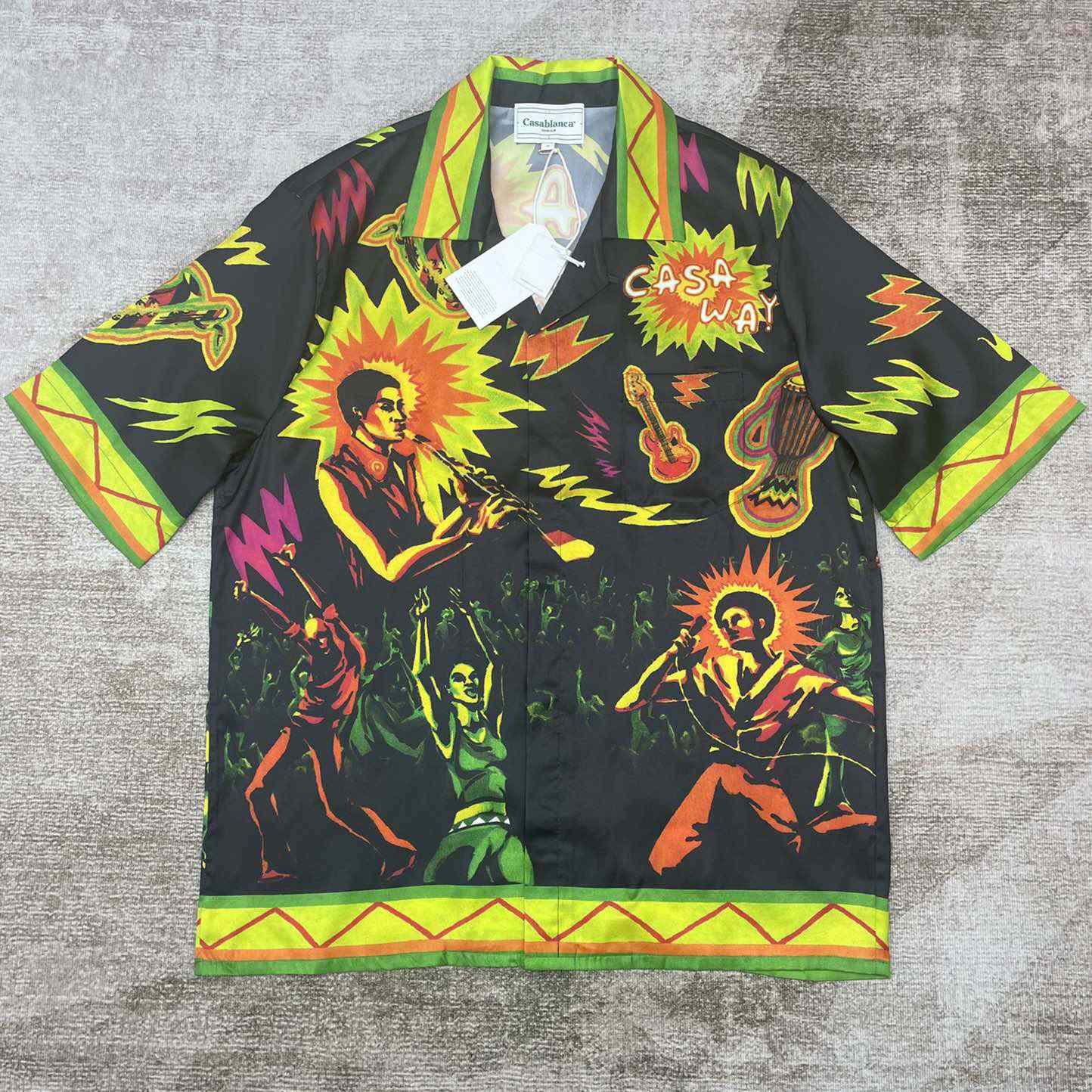 Casablanca Music For the People Silk Shirt   CA3471 - PerfectKickZ