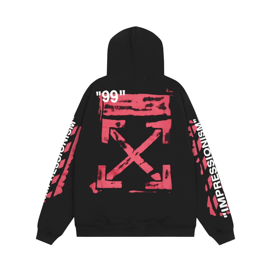 Off-White C/O Virgil Abloh Printed Cotton Hoodie - PerfectKickZ