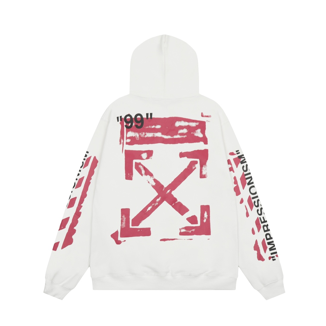 Off-White C/O Virgil Abloh Printed Cotton Hoodie - PerfectKickZ