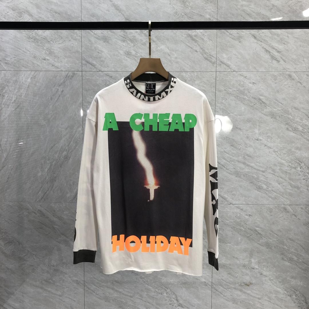 Saint Michael 'A Cheap Holiday' Printed Longsleeve - PerfectKickZ