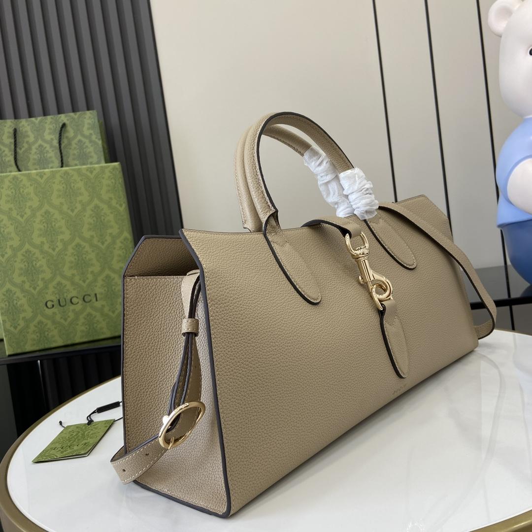 Gucci Medium Tote Bag With Hook Closure - PerfectKickZ