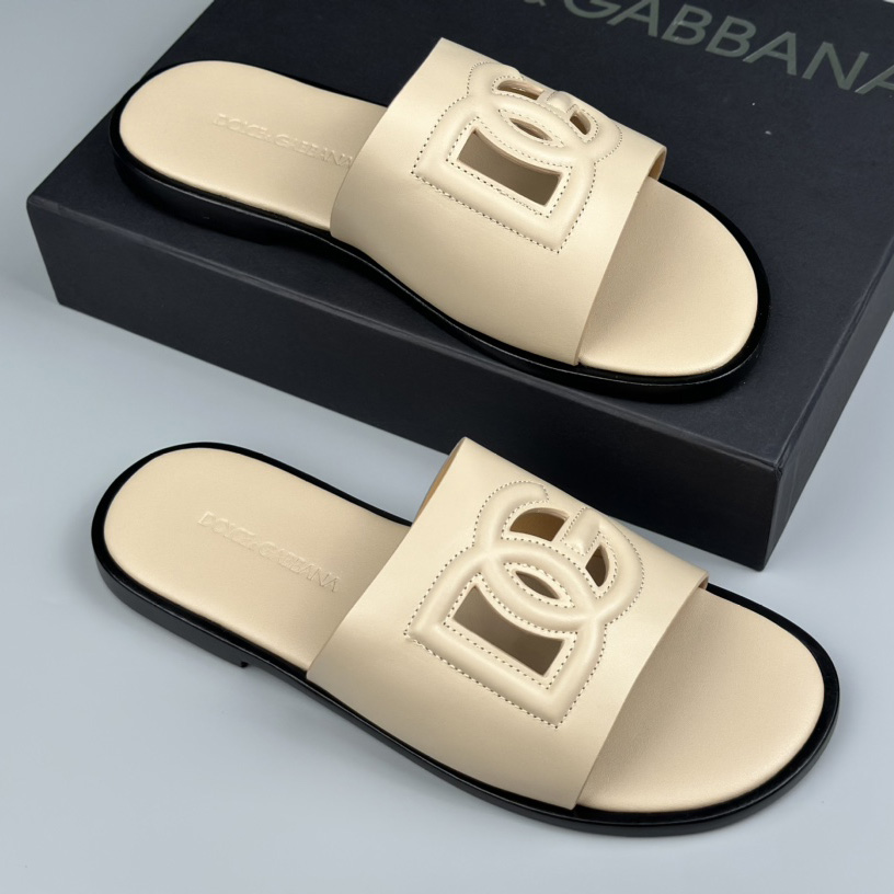 Dolce & Gabbana Calfskin sliders - PerfectKickZ