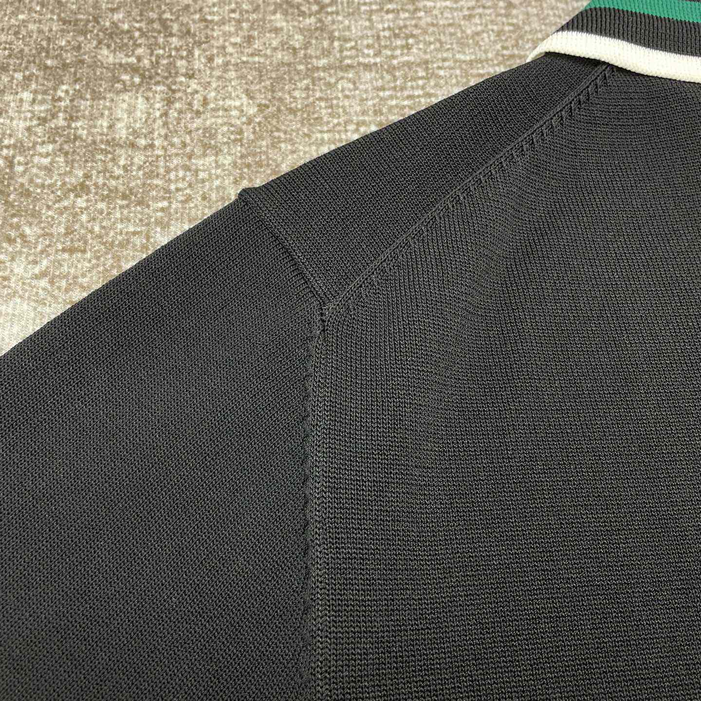 Casablanca Tennis Club Ribbed-knit Polo Shirt   D0044 - PerfectKickZ