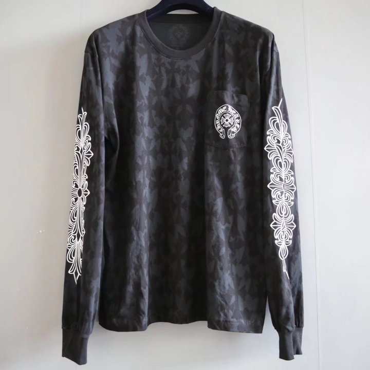 Chrome Hearts Cemetery Print Black Longsleeve Tee - PerfectKickZ