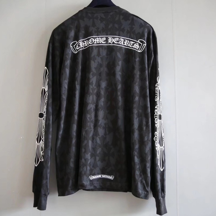 Chrome Hearts Cemetery Print Black Longsleeve Tee - PerfectKickZ