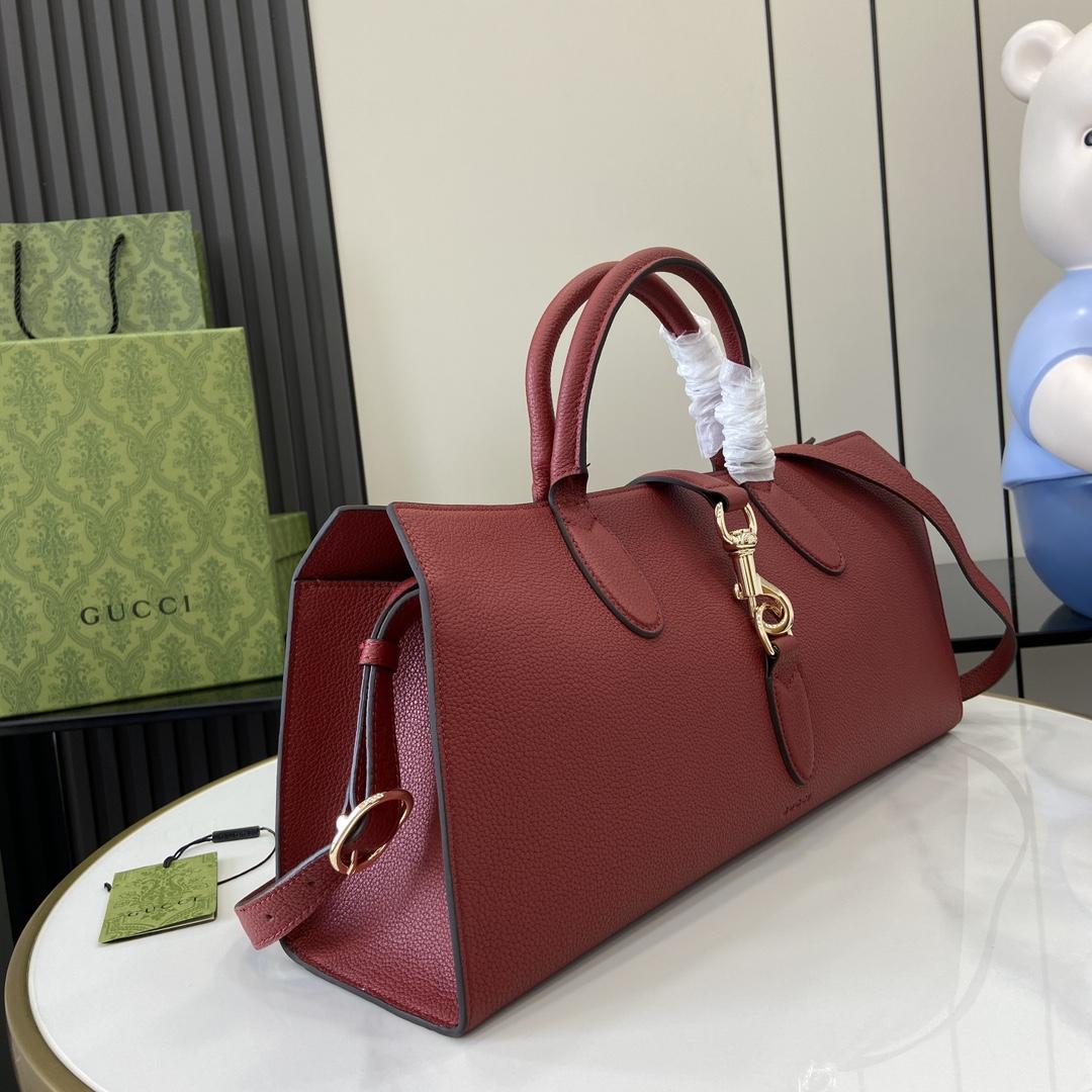Gucci Medium Tote Bag With Hook Closure - PerfectKickZ
