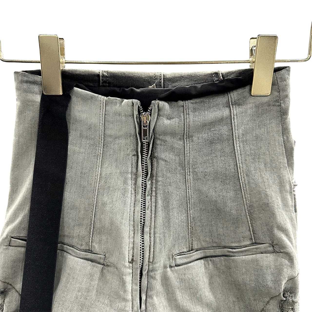 Rick Owens Distressed High-waist Mini Shorts  - PerfectKickZ