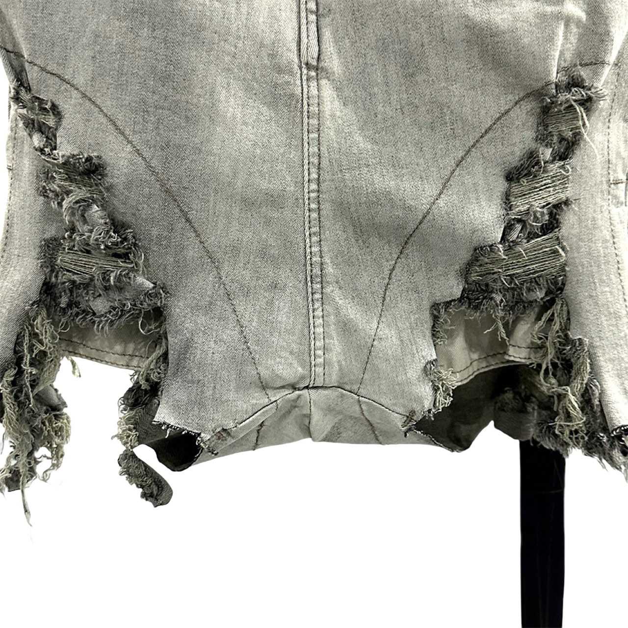 Rick Owens Distressed High-waist Mini Shorts  - PerfectKickZ