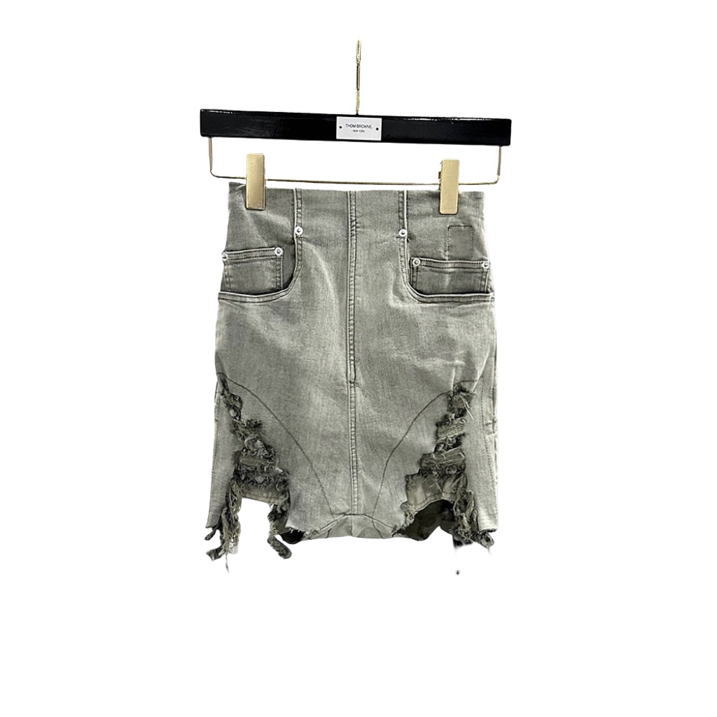 Rick Owens Distressed High-waist Mini Shorts  - PerfectKickZ