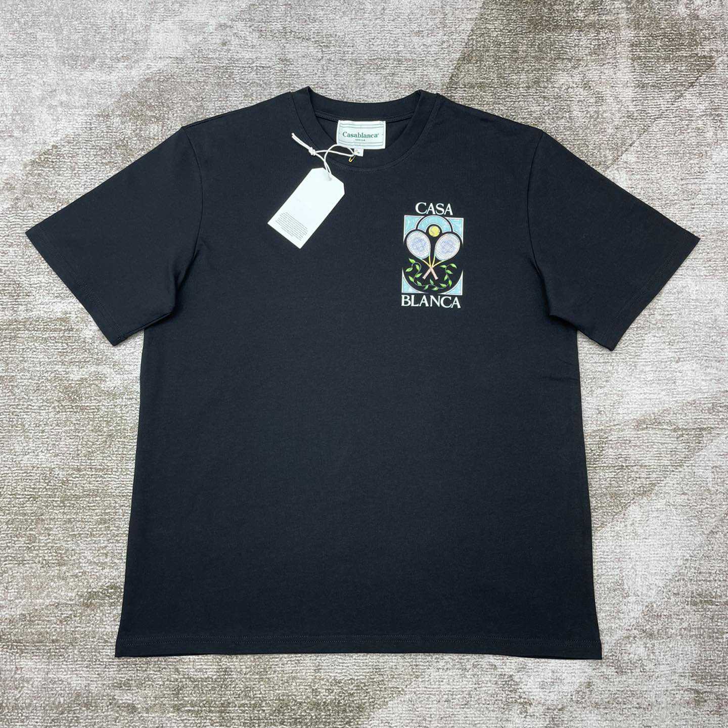 Casablanca Tennis Pastelle Printed T-Shirt   C871 - PerfectKickZ