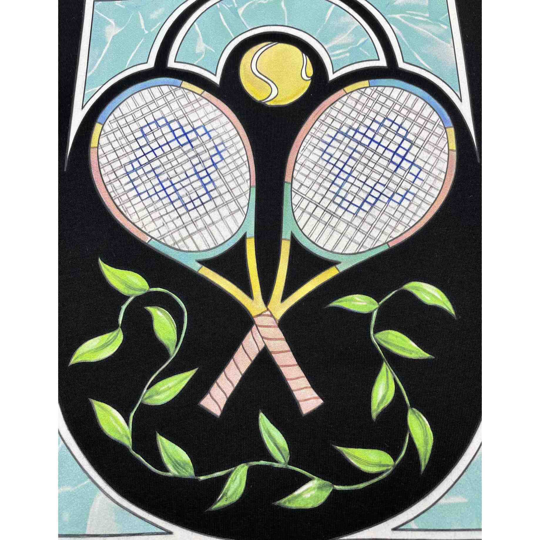 Casablanca Tennis Pastelle Printed T-Shirt   C871 - PerfectKickZ