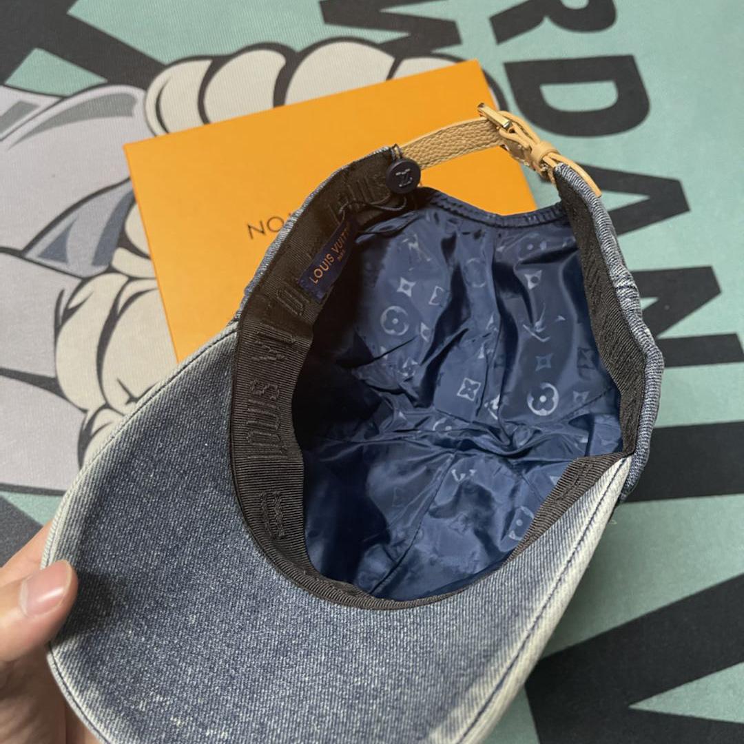 Louis Vuitton Monogram Washed Denim Cap - PerfectKickZ