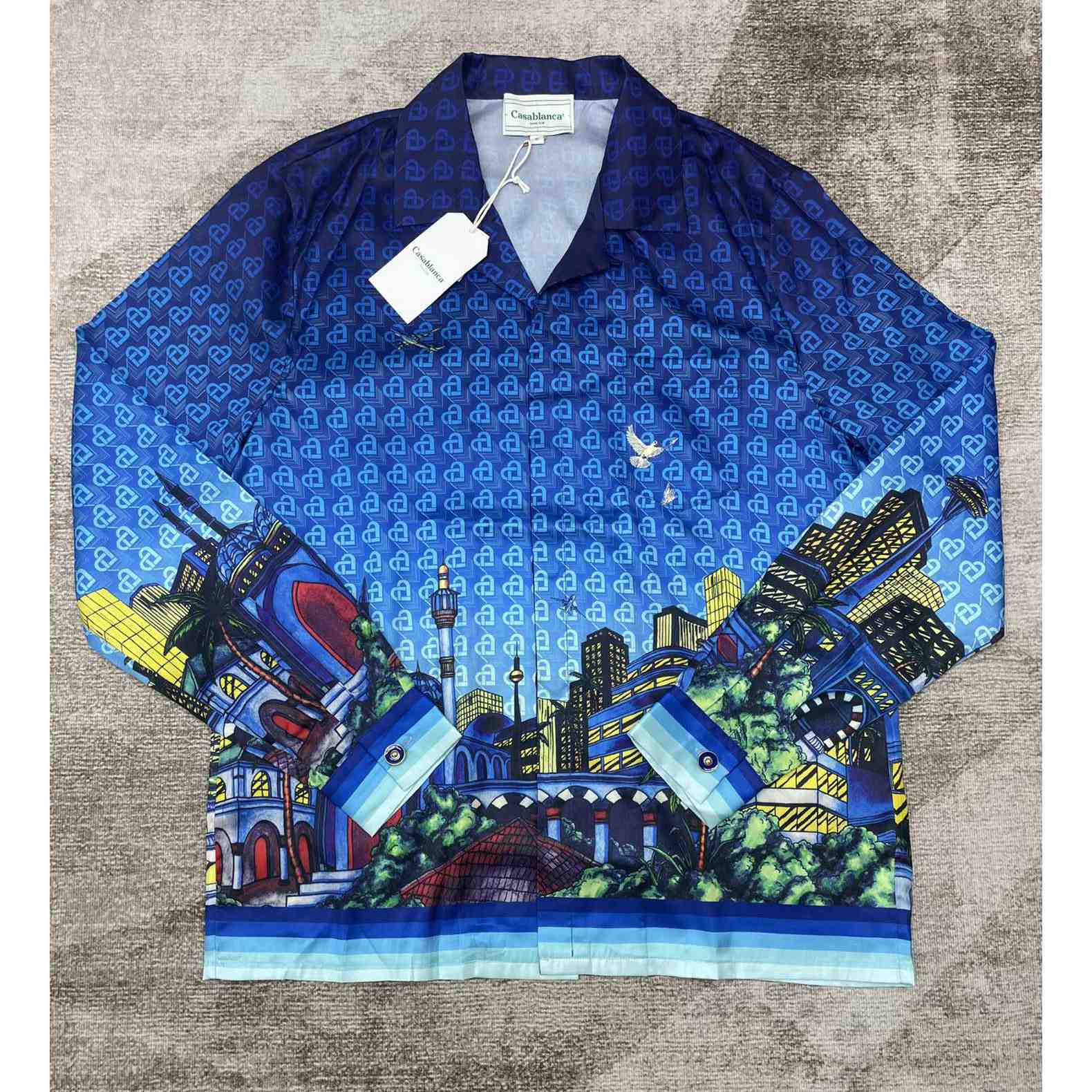 Casablanca The Night View Silk Shirt   CA3468 - PerfectKickZ
