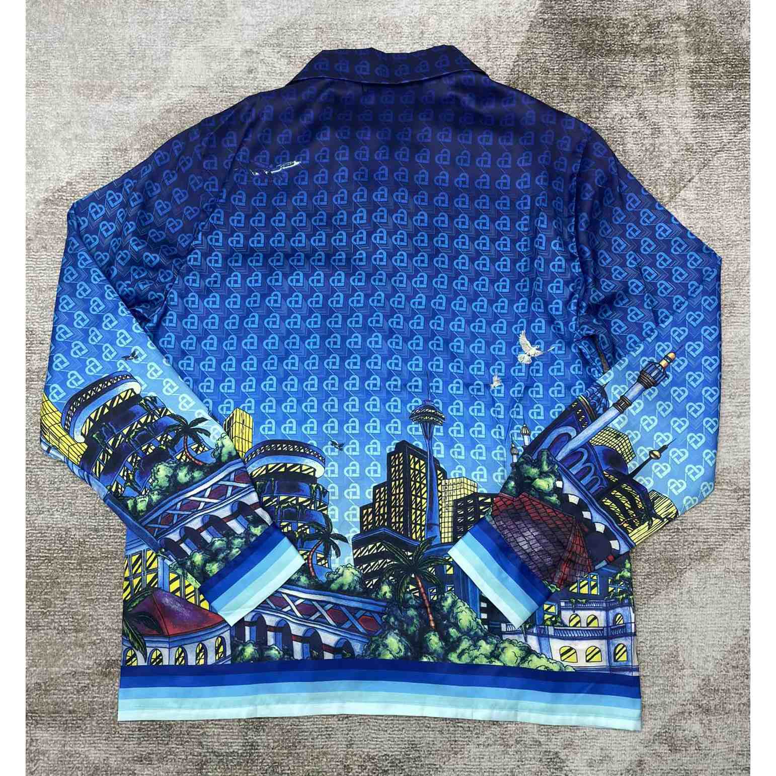 Casablanca The Night View Silk Shirt   CA3468 - PerfectKickZ