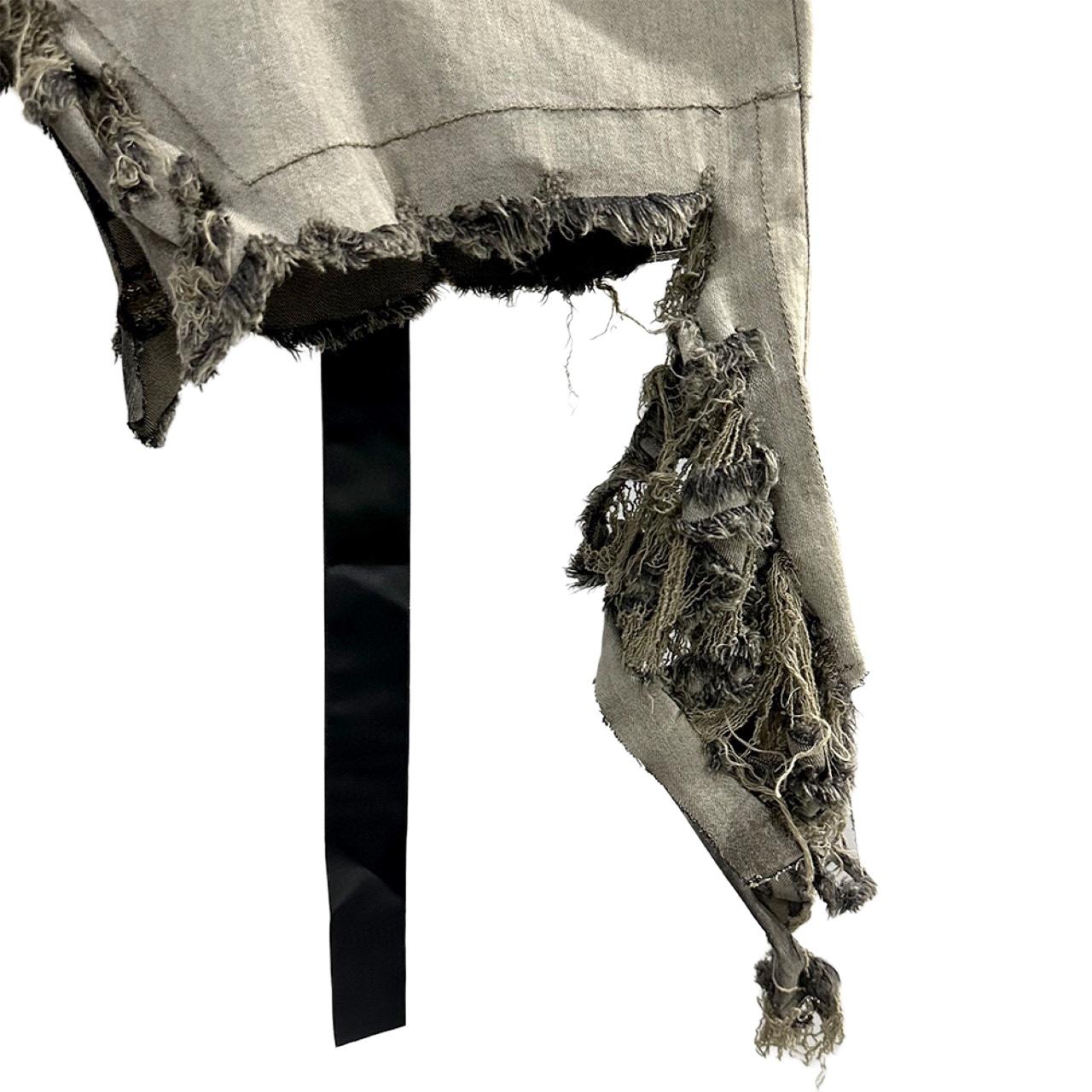 Rick Owens DRKSHDW Slivered Denim Skirt - PerfectKickZ