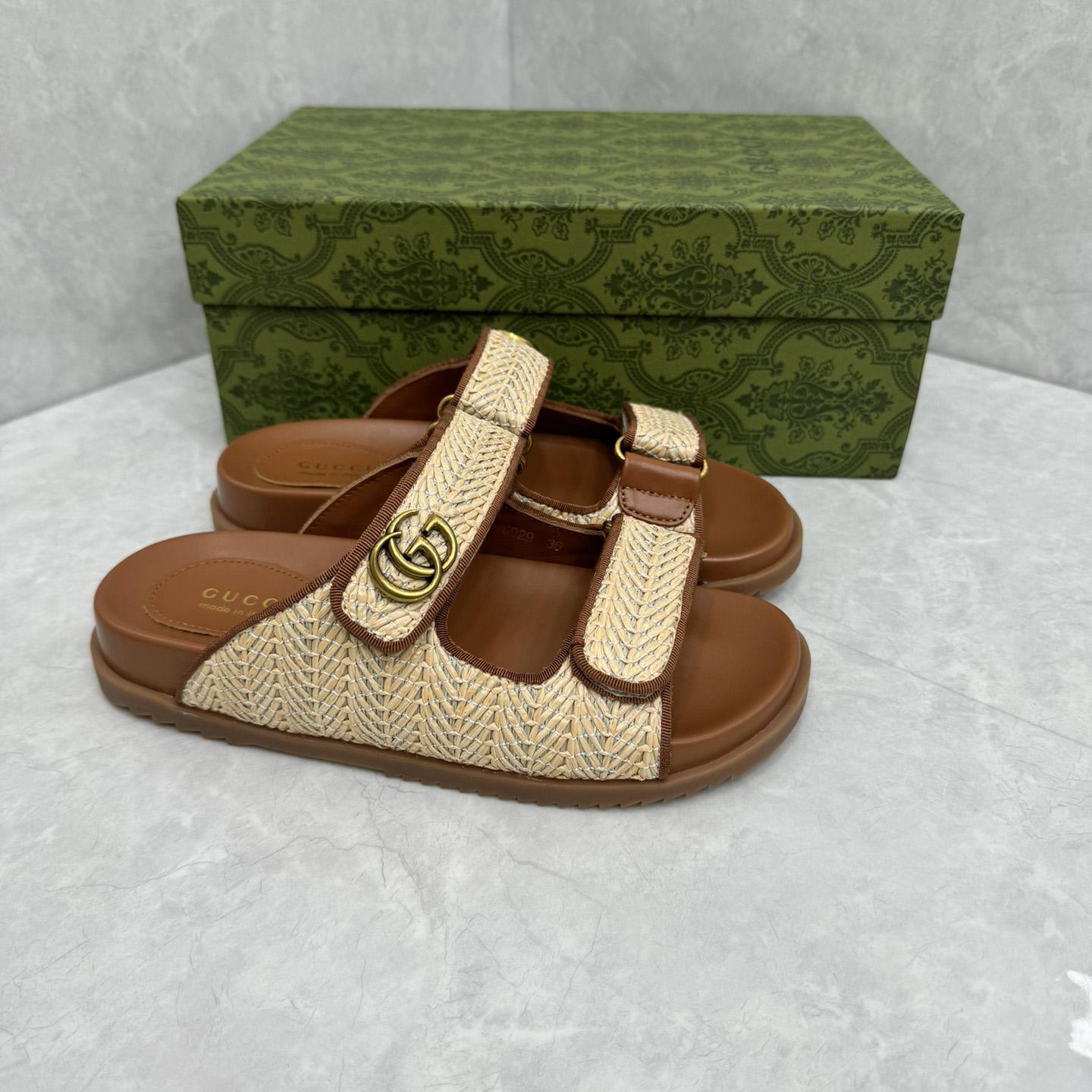 Gucci Sandal With Double G   - PerfectKickZ