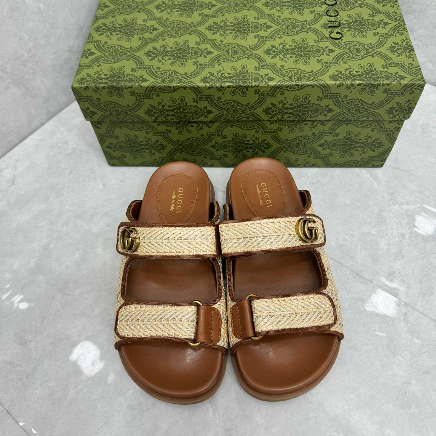 Gucci Sandal With Double G   - PerfectKickZ