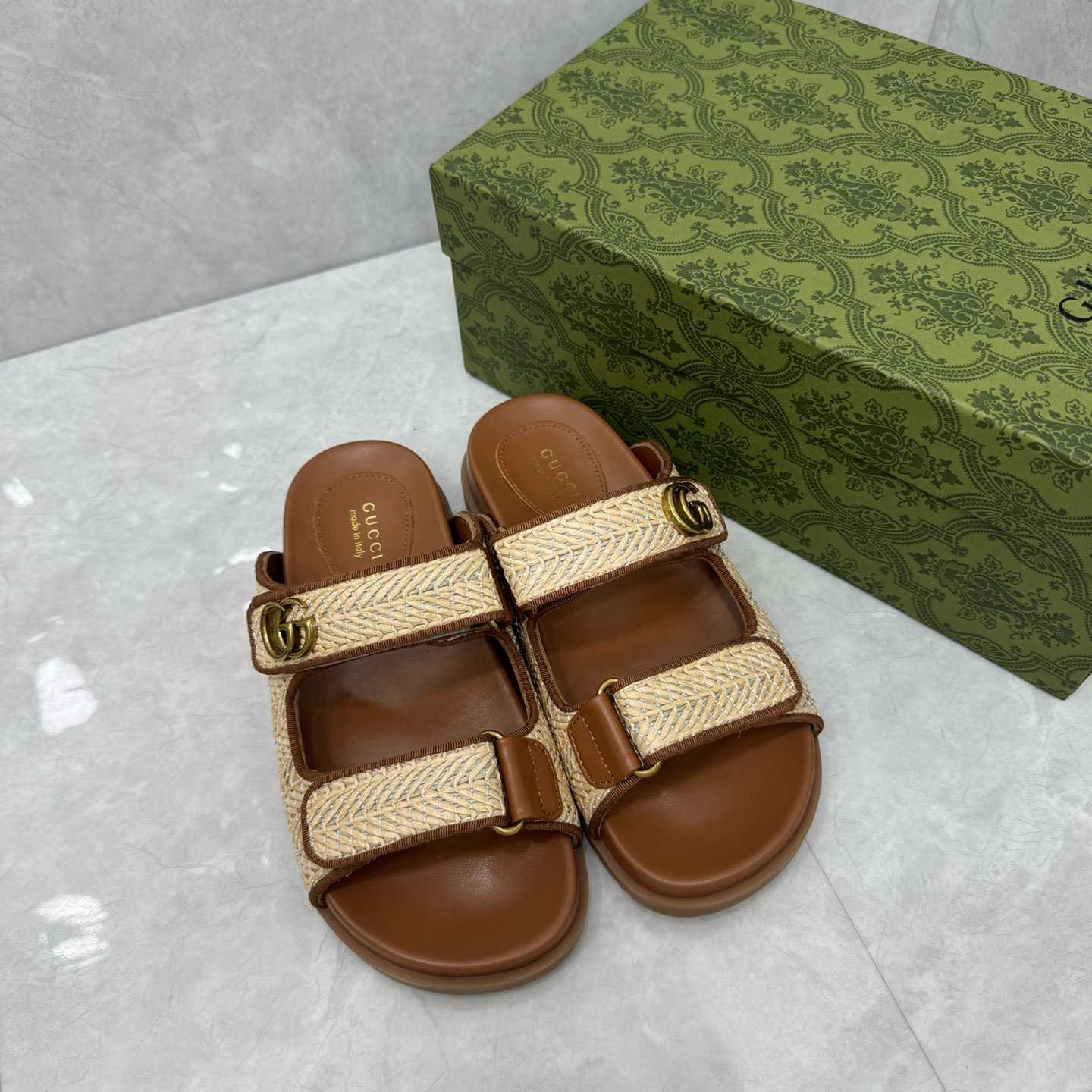 Gucci Sandal With Double G   - PerfectKickZ