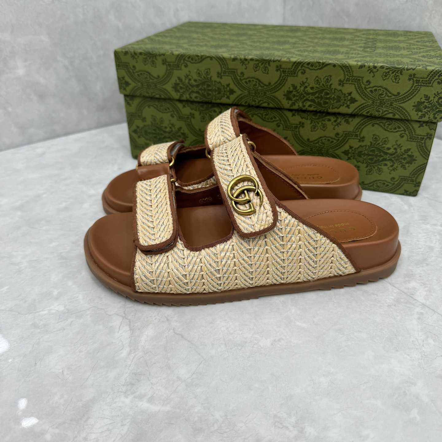 Gucci Sandal With Double G   - PerfectKickZ