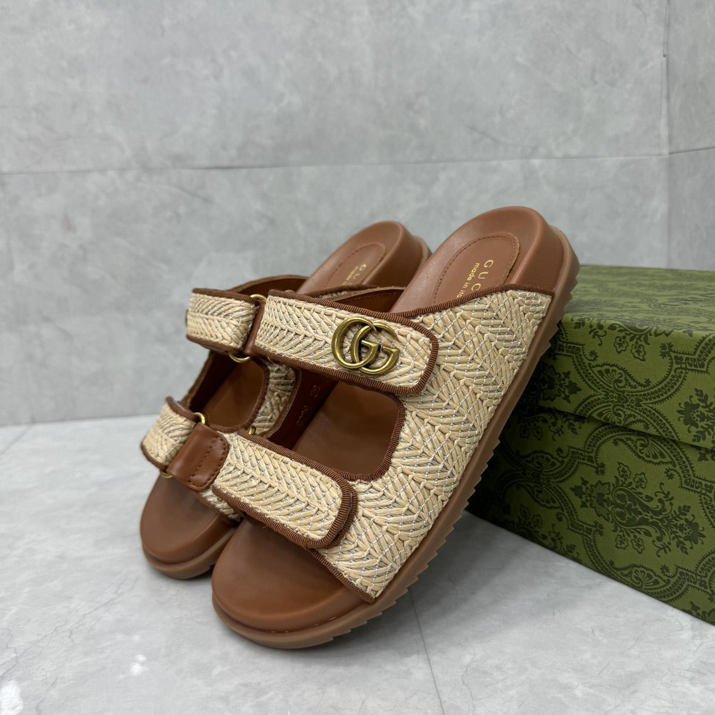 Gucci Sandal With Double G   - PerfectKickZ