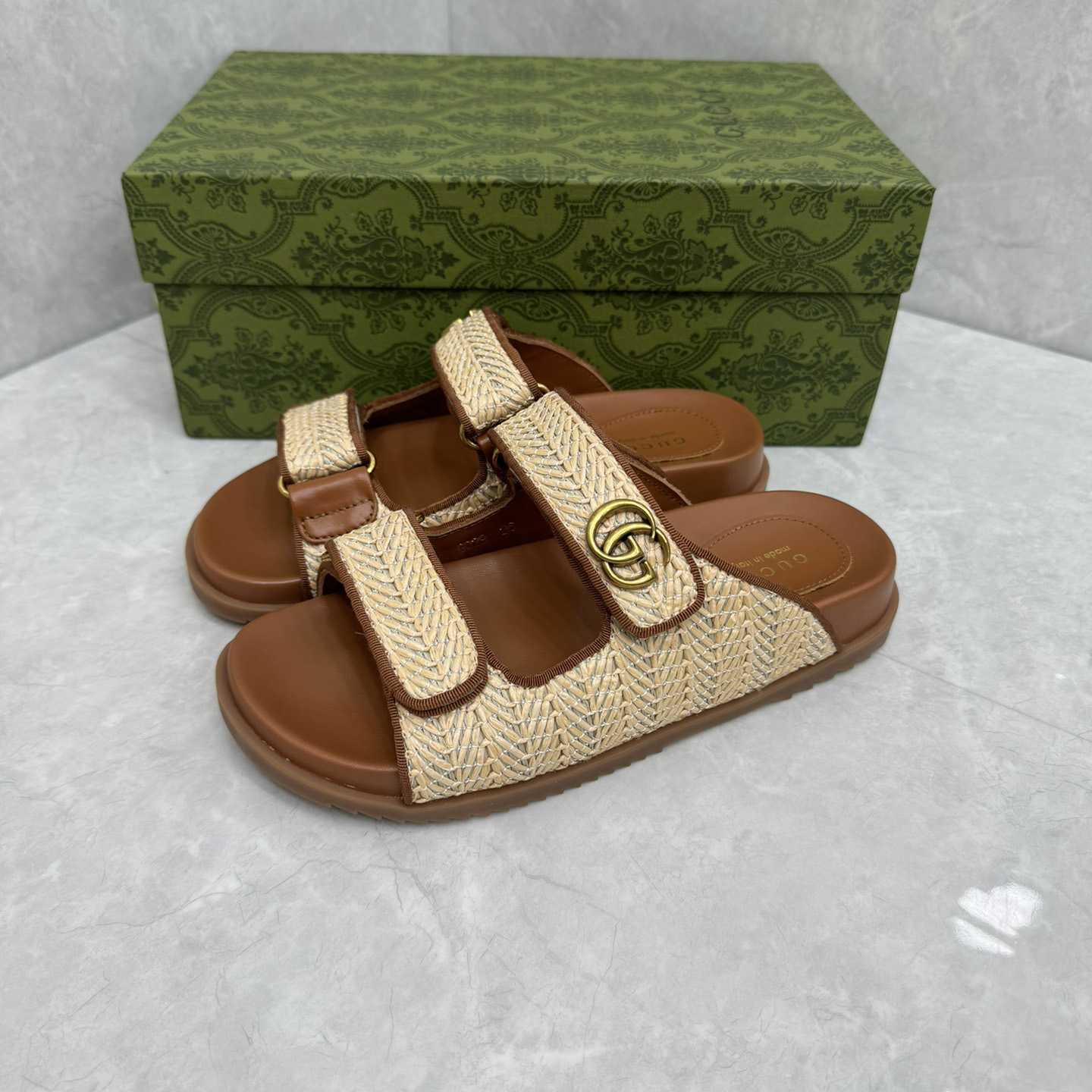 Gucci Sandal With Double G   - PerfectKickZ