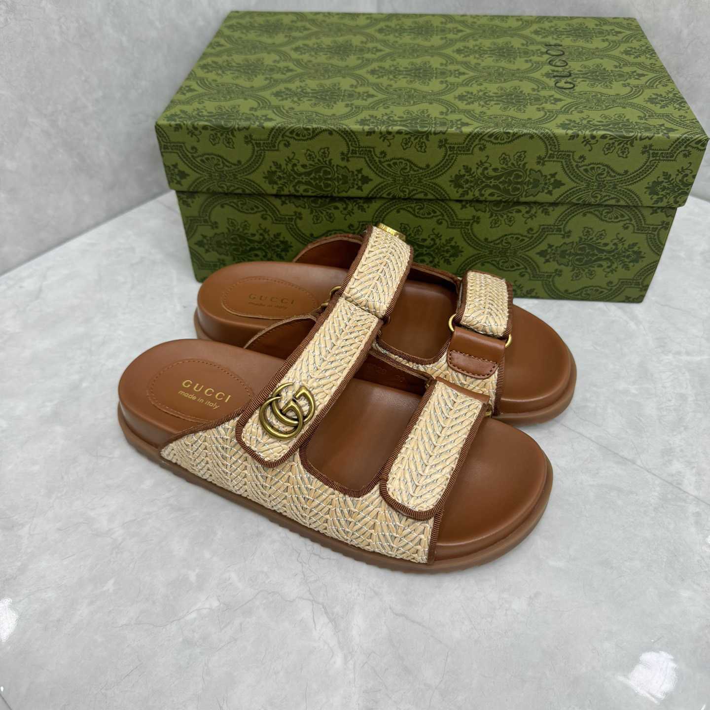 Gucci Sandal With Double G   - PerfectKickZ