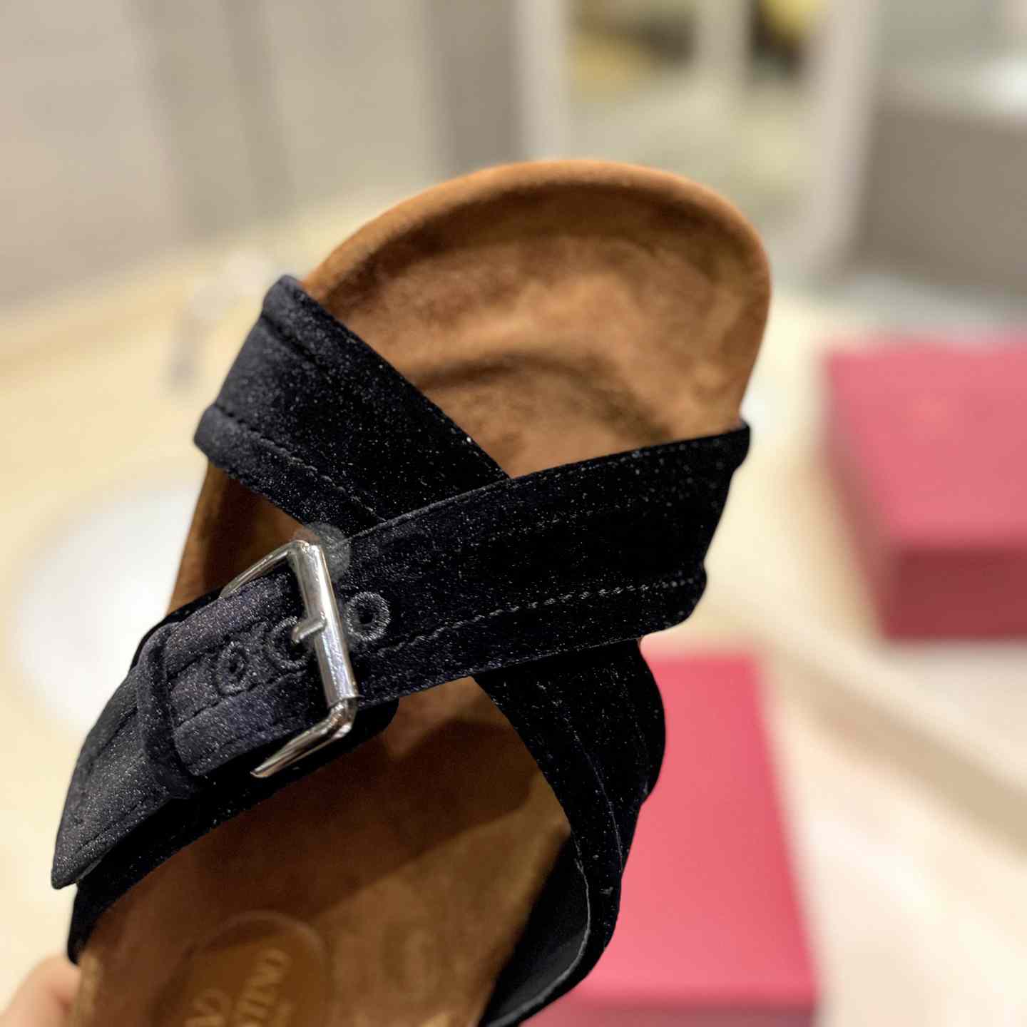 Valenti Fussfriend Velvet Slide Sandal  - PerfectKickZ