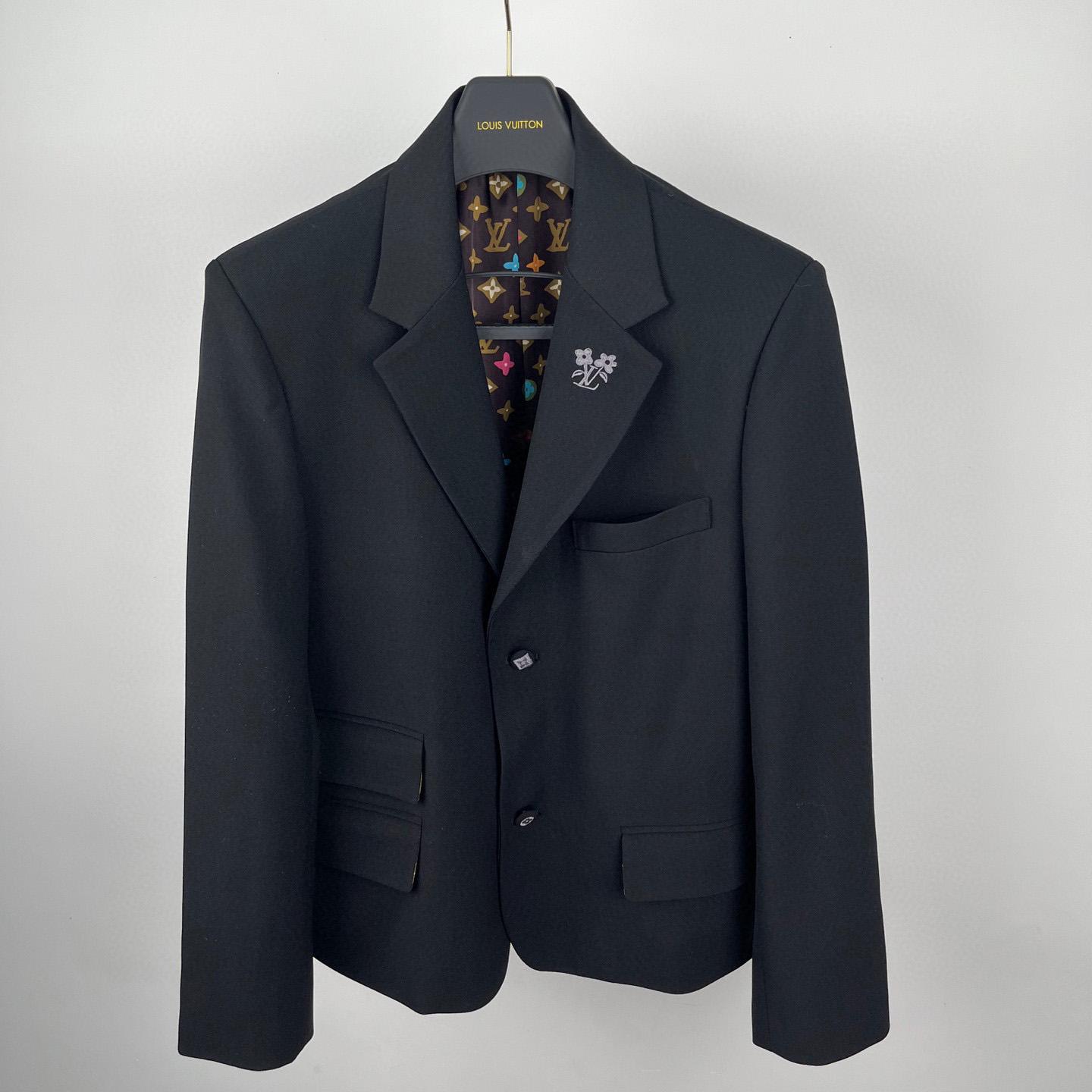 Louis Vuitton Embroidered Signature Wool Tailored Jacket   1AFRD1 - PerfectKickZ