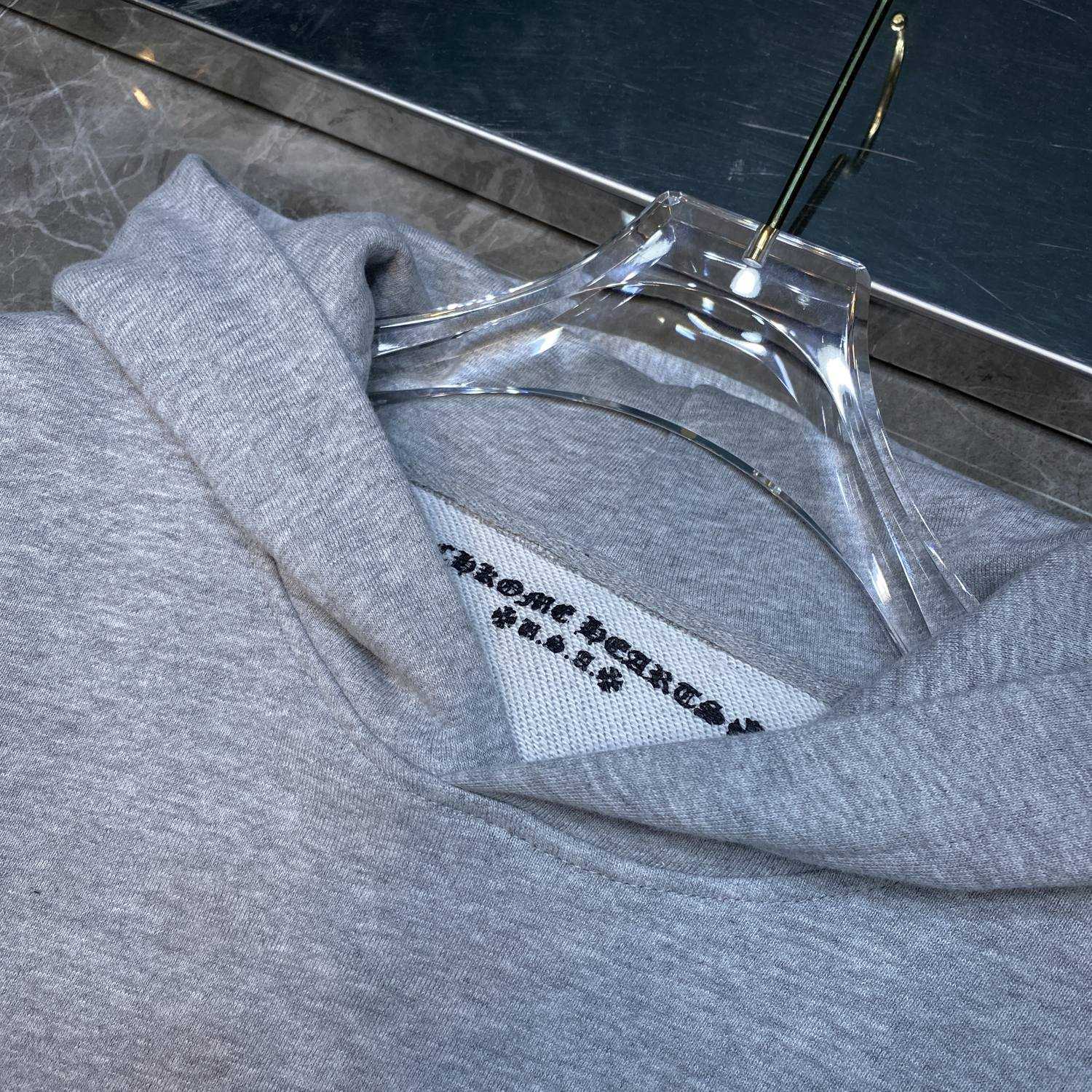 Chrome Hearts Chrome hearts Grey Race Cross Hoodie - PerfectKickZ