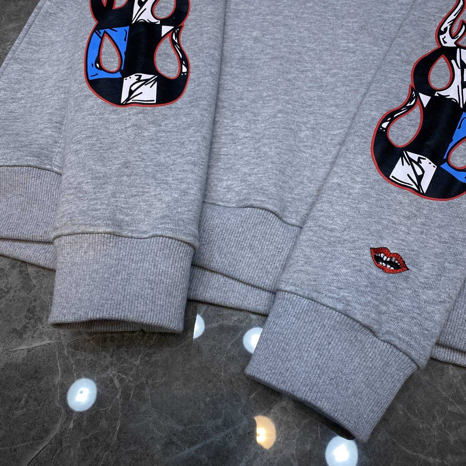 Chrome Hearts Chrome hearts Grey Race Cross Hoodie - PerfectKickZ