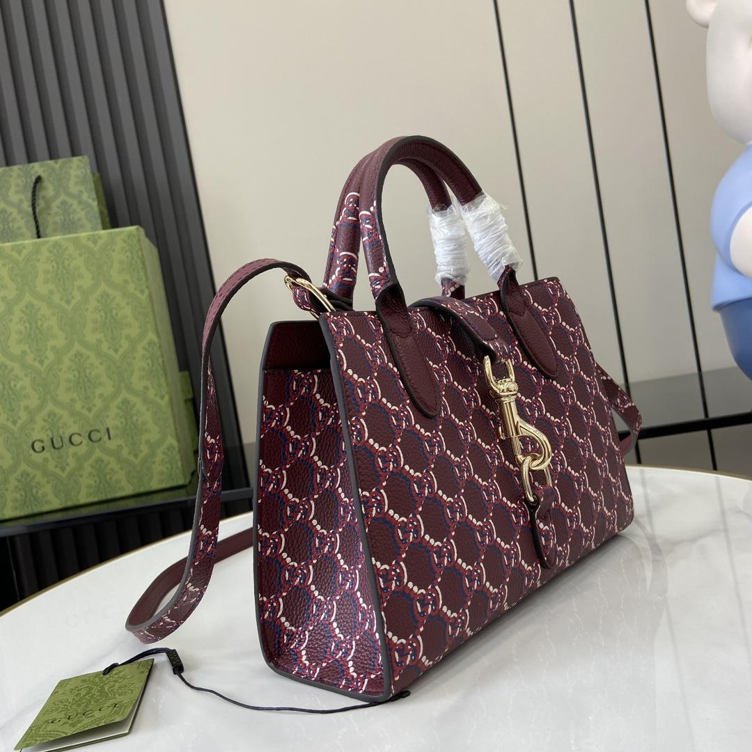 Gucci Small Tote Bag With GG Shadow  - PerfectKickZ