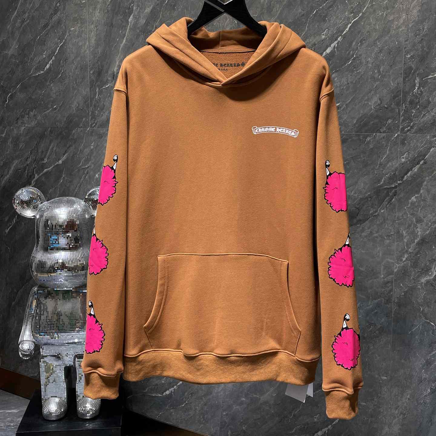 Chrome Hearts x Matty Boy Brown & Pink 'Structure' Hoodie - PerfectKickZ