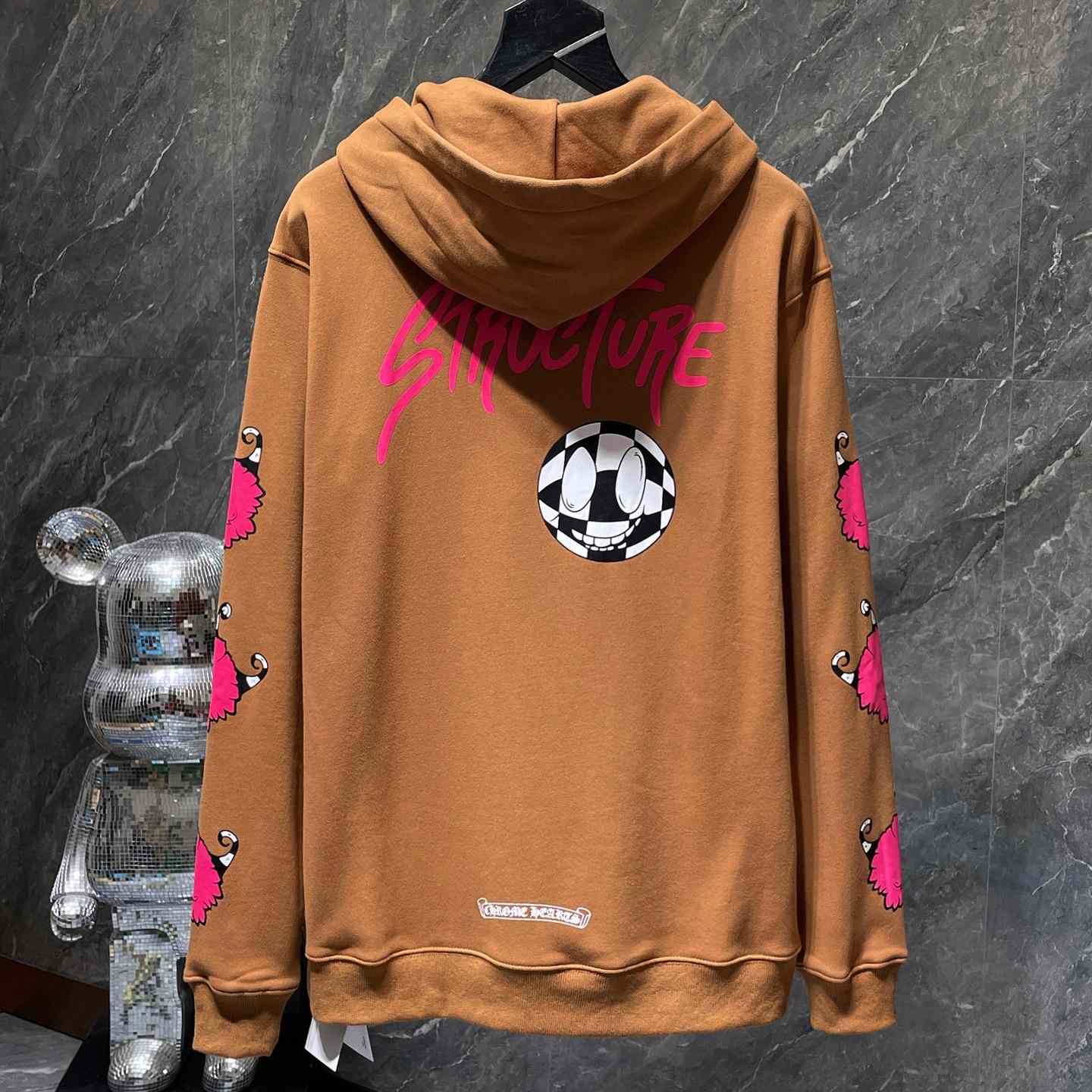 Chrome Hearts x Matty Boy Brown & Pink 'Structure' Hoodie - PerfectKickZ