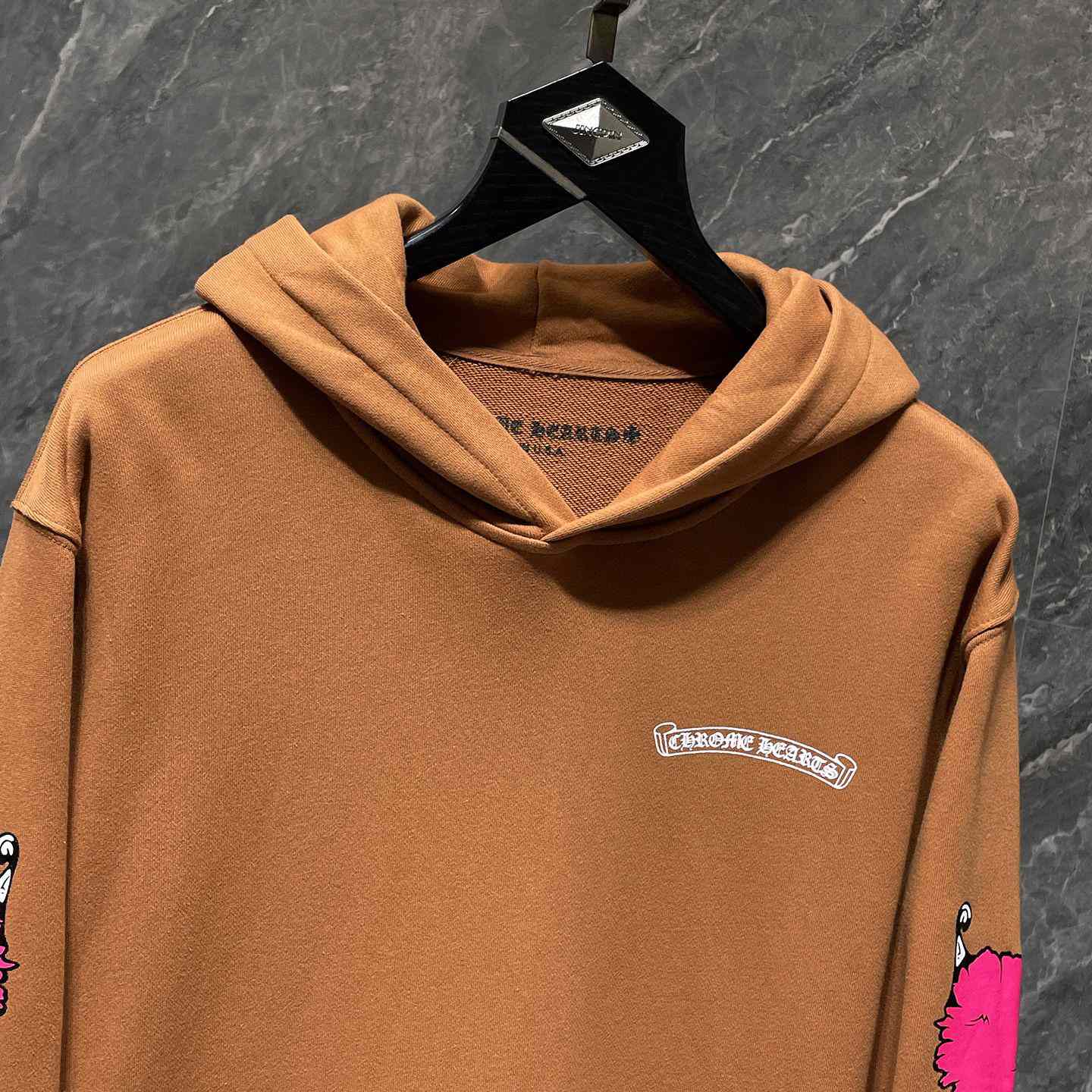 Chrome Hearts x Matty Boy Brown & Pink 'Structure' Hoodie - PerfectKickZ