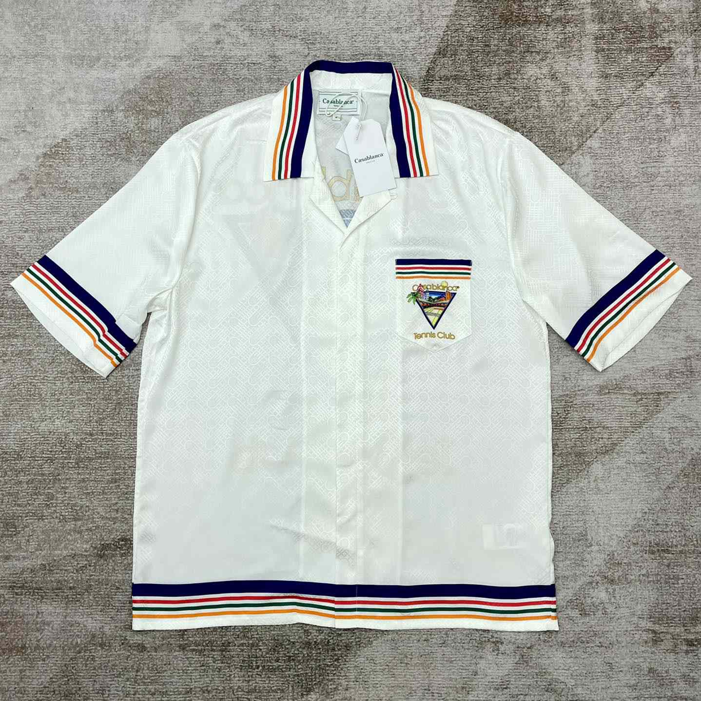 Casablanca Tennis Club Icon Silk Shirt   CA3480 - PerfectKickZ