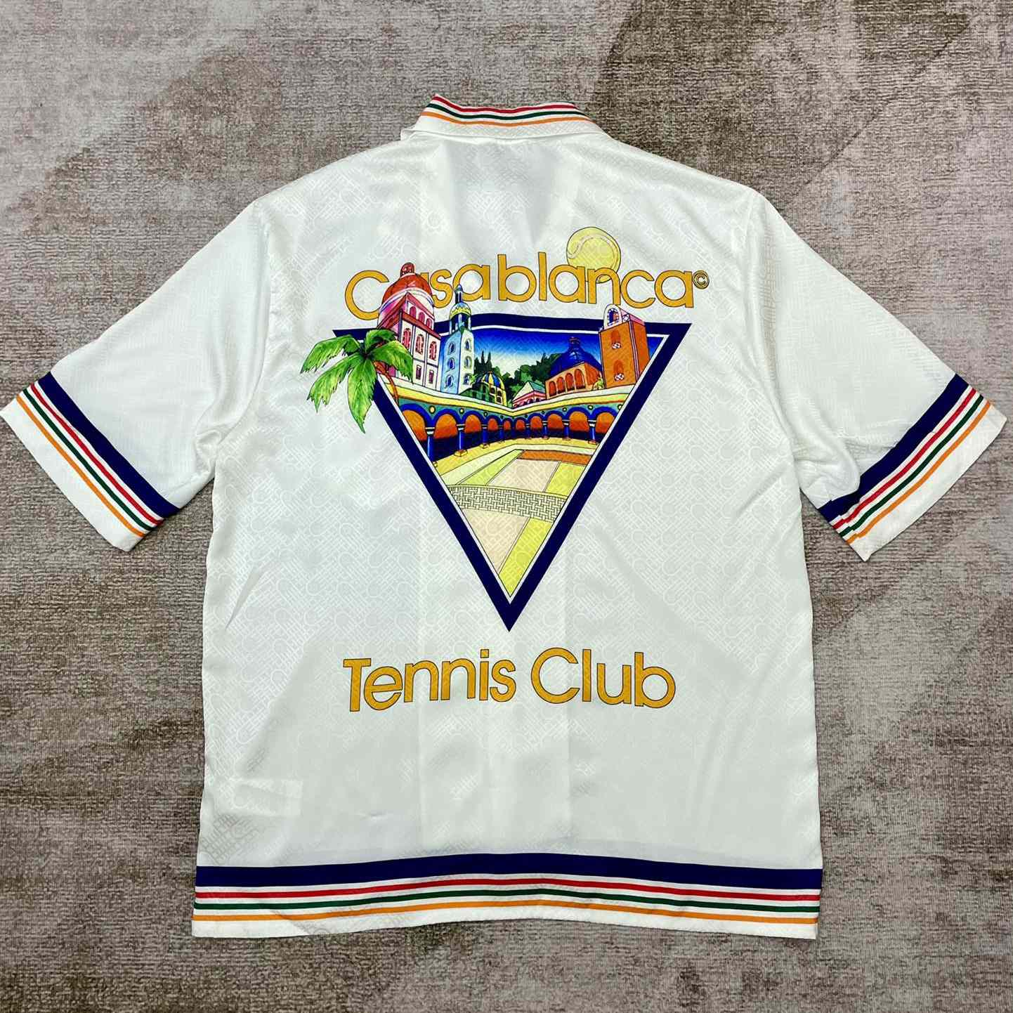 Casablanca Tennis Club Icon Silk Shirt   CA3480 - PerfectKickZ