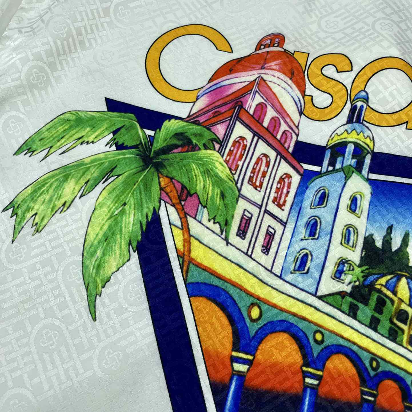 Casablanca Tennis Club Icon Silk Shirt   CA3480 - PerfectKickZ