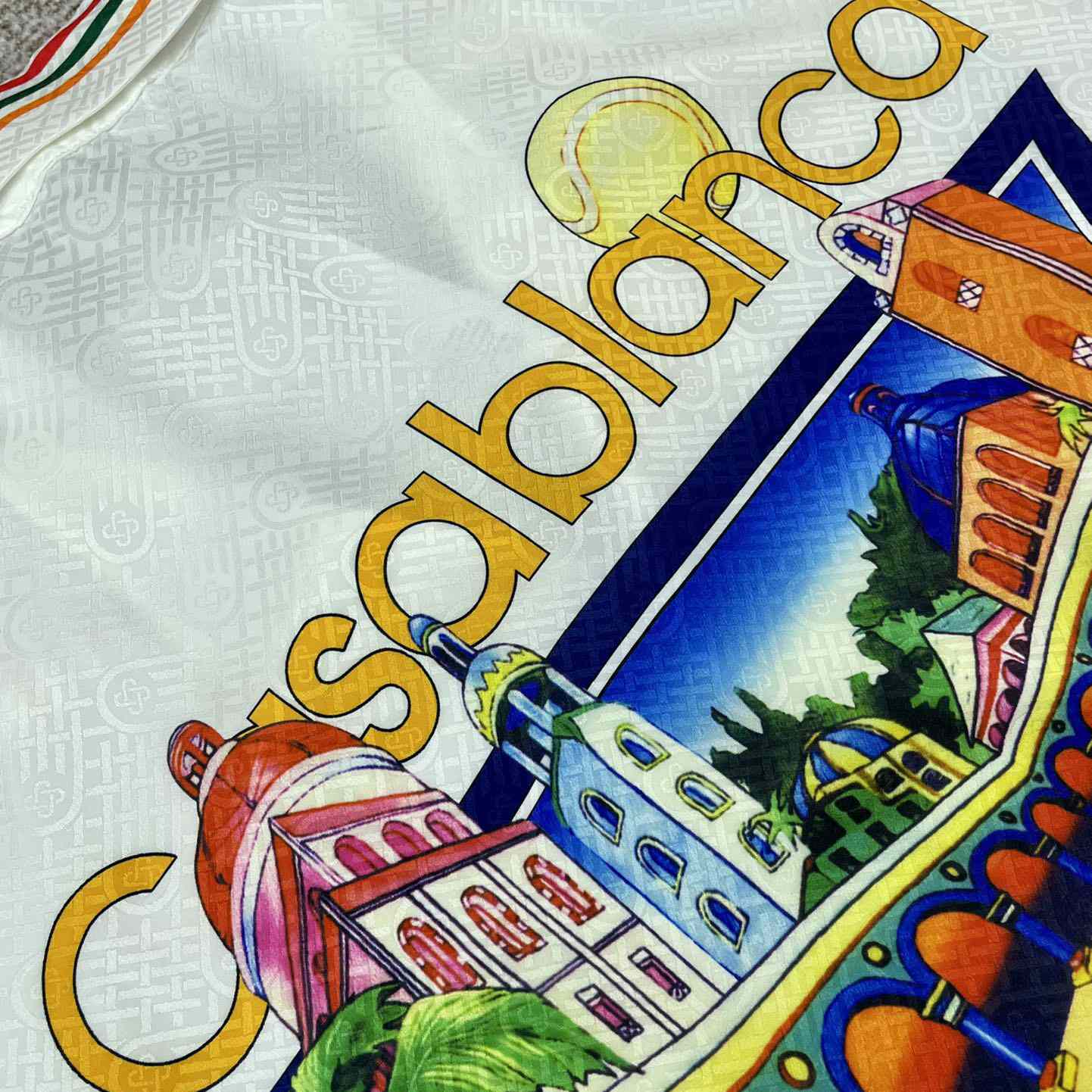 Casablanca Tennis Club Icon Silk Shirt   CA3480 - PerfectKickZ
