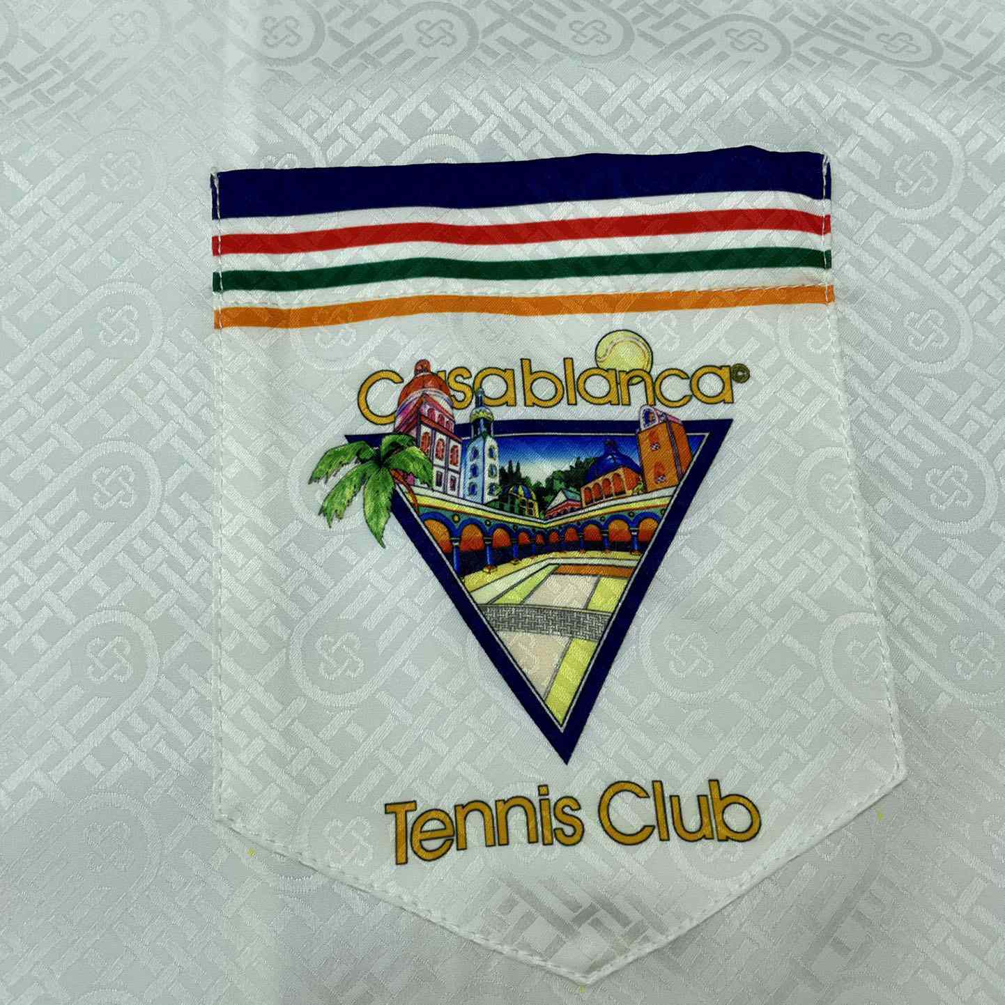 Casablanca Tennis Club Icon Silk Shirt   CA3480 - PerfectKickZ
