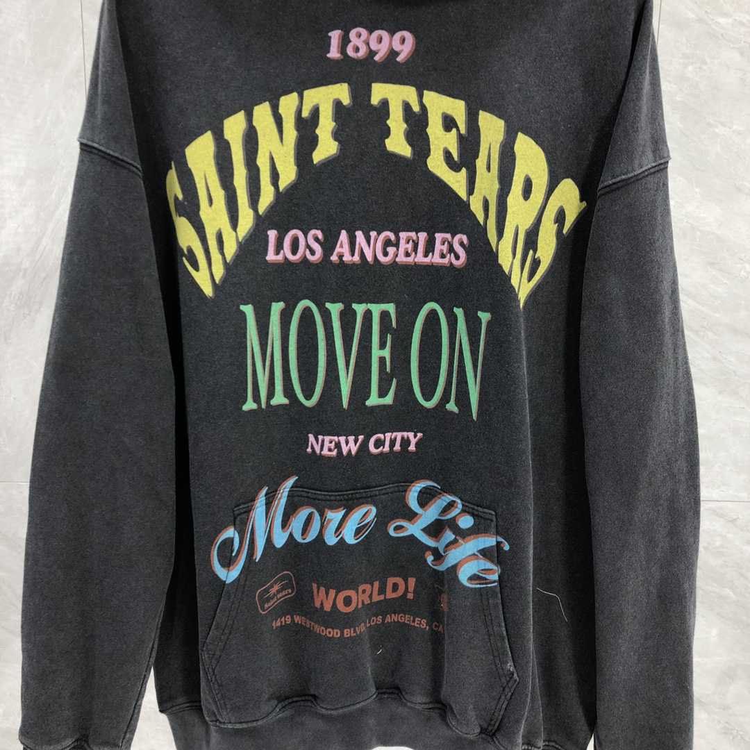 Saint Michael Colorful Letter Print Hoodies - PerfectKickZ