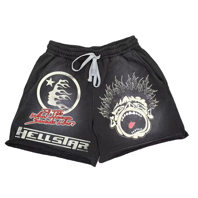 Hellstar Black Records Shorts  - PerfectKickZ