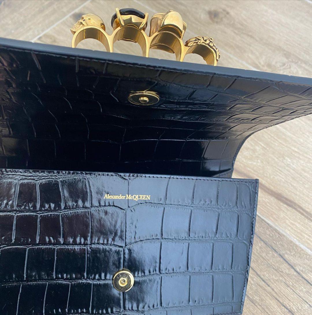 Alexander McQueen The Biker Mini Jewelled Satchel 'Black' (18*12*6cm) - PerfectKickZ