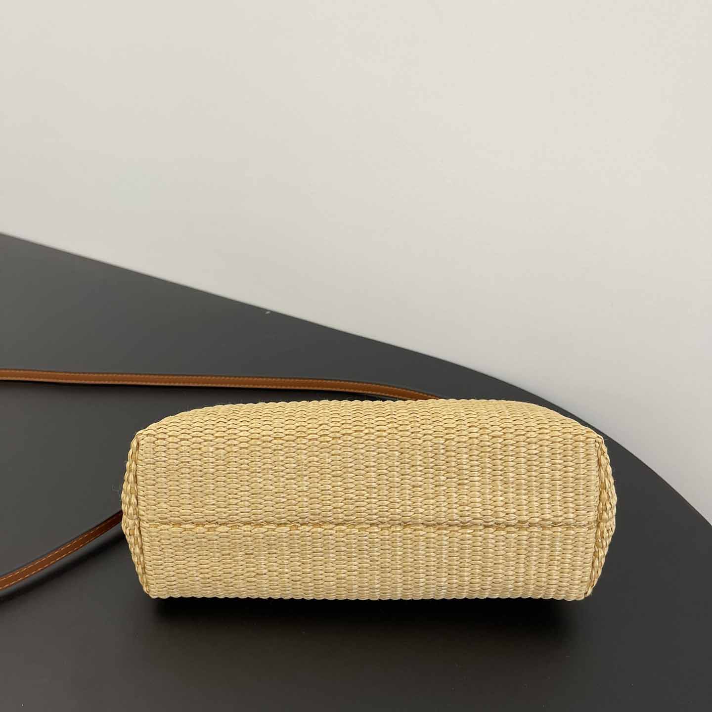 Fendi First Small Natural Straw Bag - PerfectKickZ