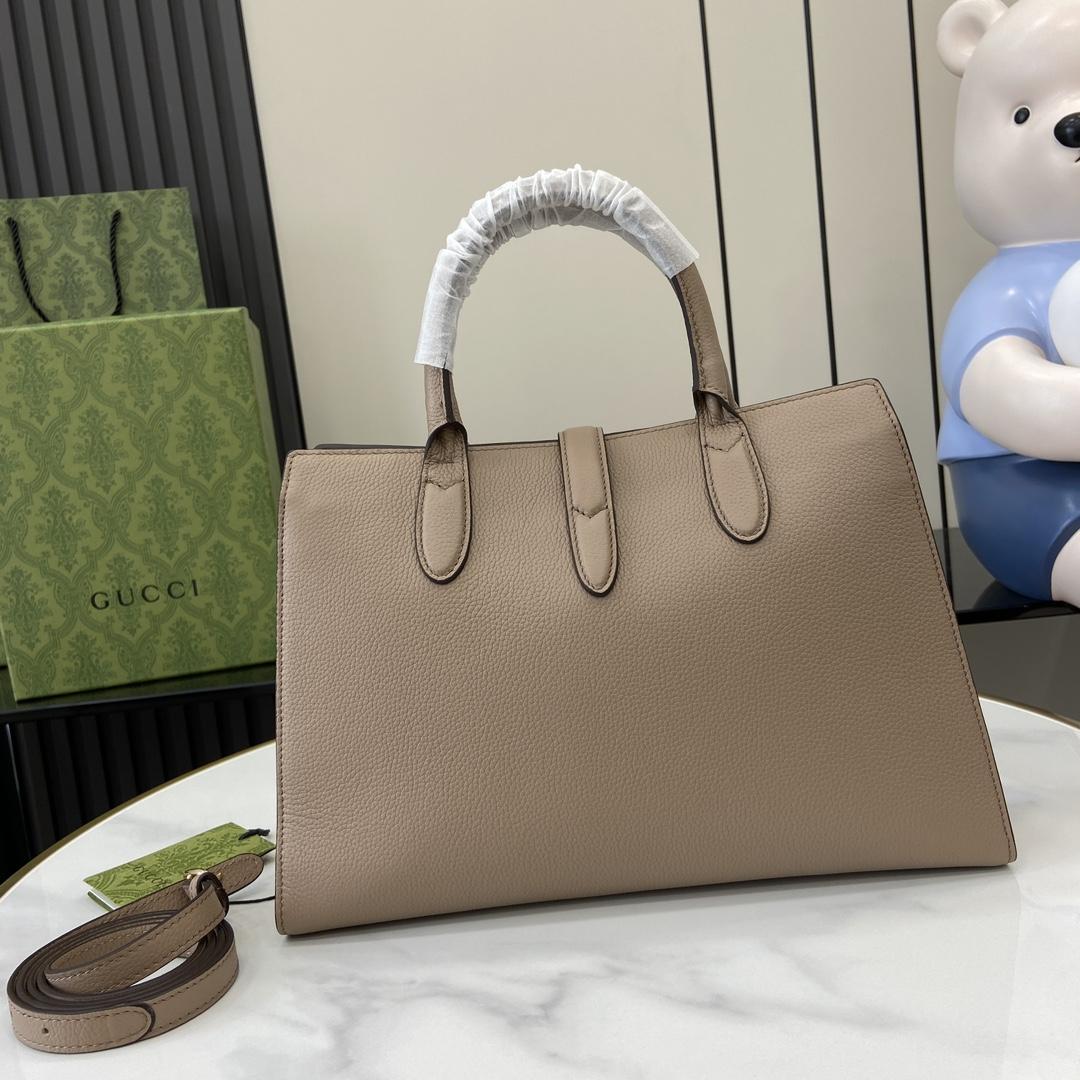 Gucci Medium Tote Bag With Hook Closure - PerfectKickZ