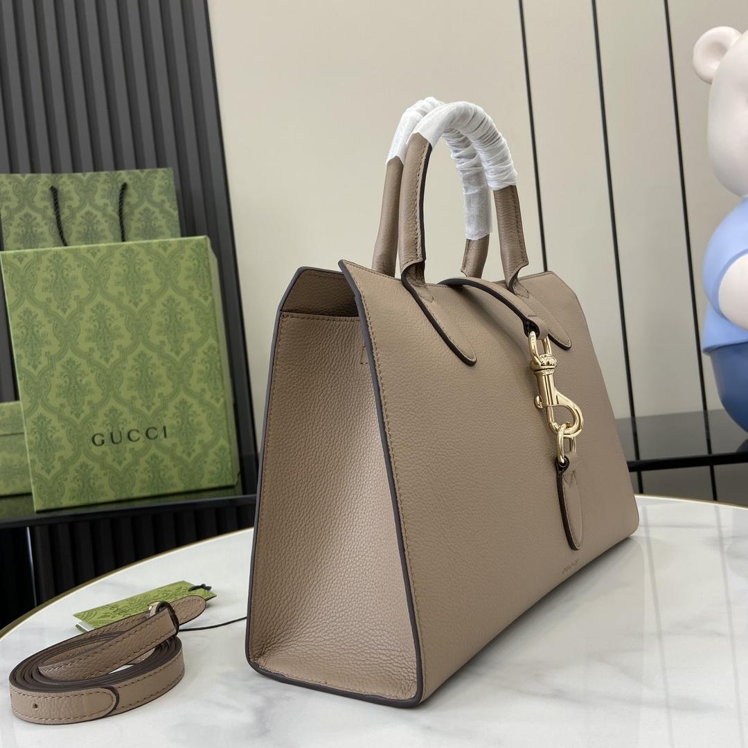 Gucci Medium Tote Bag With Hook Closure - 