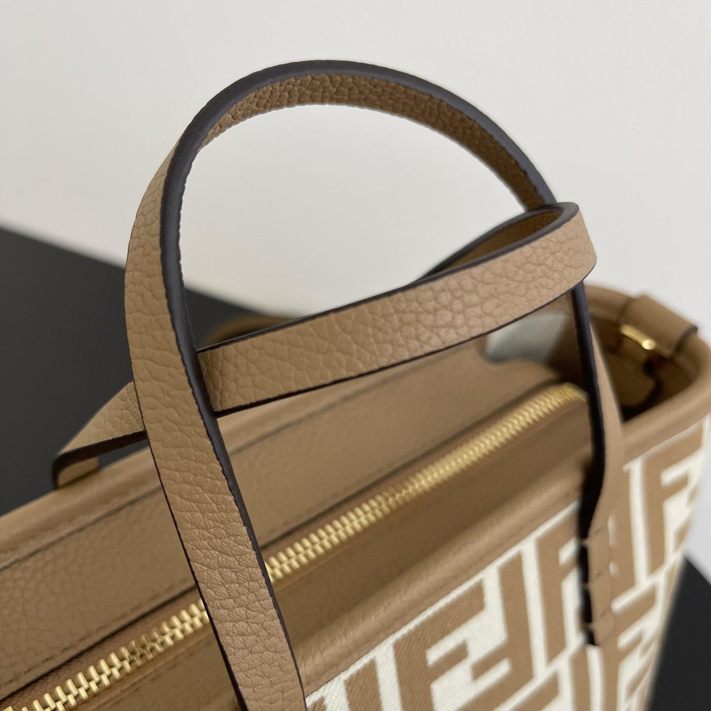 Fendi Mini Roll FF Beige Jacquard Mini Bag - PerfectKickZ